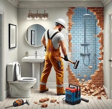 Профессиональный демонтаж и ремонт ванных комнат и санузлов - lalafo.kg да Профессиональный демонтаж и ремонт ванных комнат и санузлов -
