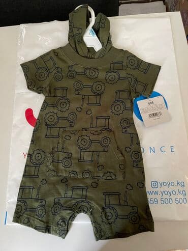 машина маленькая для детей: Боди, цвет - Зеленый, Новый — 1