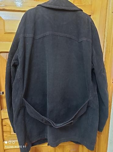 Шорталар: Мужское двубортное пальто-пиджак из вельвета BOSS. - Материал — 3