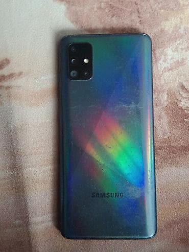 a51 samsung: Samsung Galaxy A51, Б/у, 64 ГБ, цвет - Серебристый, 2 SIM — 2