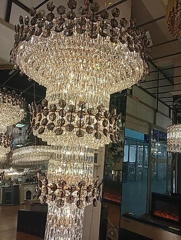 повесить люстру цена: Каскадная хрустальная люстра для высоких помещений - Тип: подвесная — 1