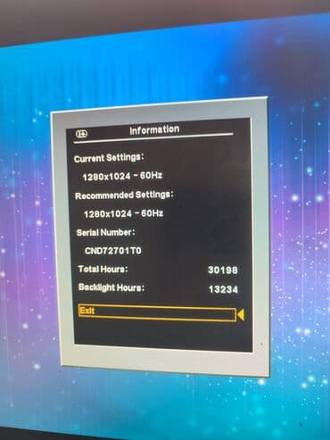 Монитор, HP, Б/у, LED, 16" - 17"