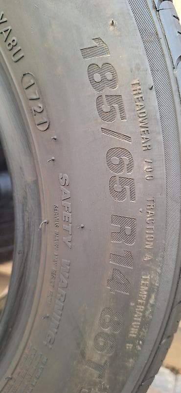 diska 14: Шины 185 / 65 / R 14, Лето, Б/у, Комплект, Легковые, Корея, Kumho — 2