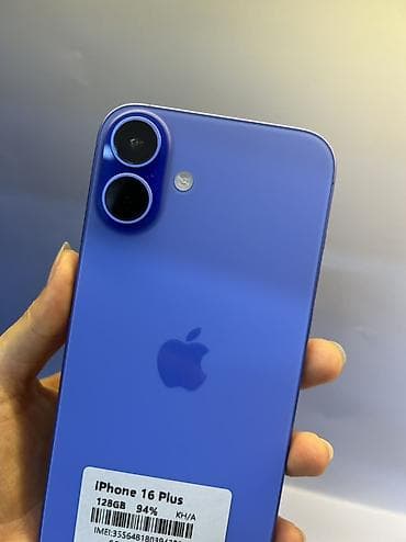 айфон 13 мини цена бишкек бу: IPhone 16 Plus, Колдонулган, 128 ГБ, Көк, Коргоочу айнек, Заряддоочу түзүлүш, Каптама, Бөлүп төлөө менен, 94 % — 2