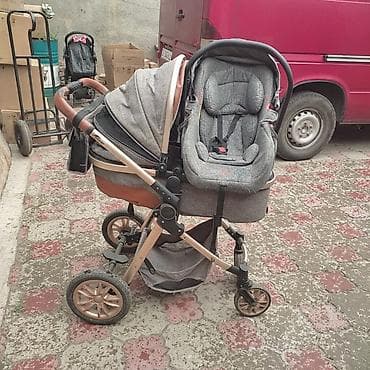 chicco echo: Детские коляски 1) Многофункциональная коляска 2-в-1 (серо-бежевый — 1