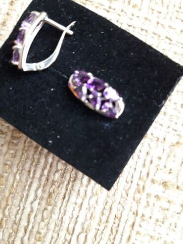 прокат карнавальных костюмов в бишкеке бишкек: Серьги серебро с нат камнями — 3