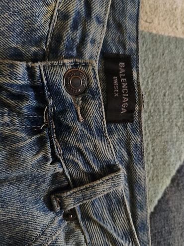 Мужская одежда: Джинсы Balenciaga Unisex с камуфляжными вставками - Модель: широкие — 4