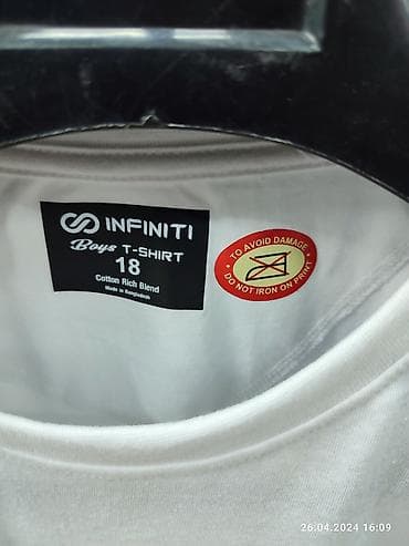 Баш кийимдер: Эркектердин футболкасы, XS, M, L, Infinity Lingerie, Жаңы, түсү - Ак, Өзү алып кетүү, Акылуу жеткирүү — 6