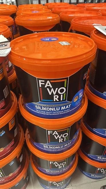 Фасовка матовой силиконовой краски для внутренних работ Favori в at lalafo.kg Фасовка матовой силиконовой краски для внутренних работ Favori в