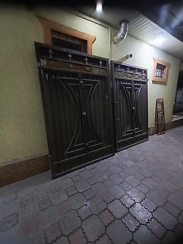 Промышленная химия: Кованые двустворчатые ворота без колитки.метал серьезный. - Материал — 3