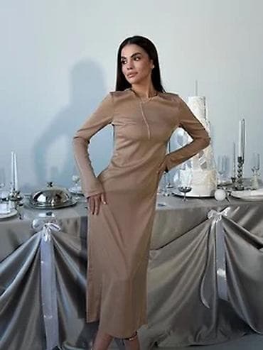 slim patch: Атлас шелк Размер 42-44 1выход на той Элегантное женское платье — 1
