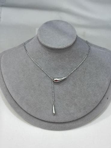 Күмүш колье, Үлгүсү 925, Аялдарга, Жаңы, Кыстырмасыз