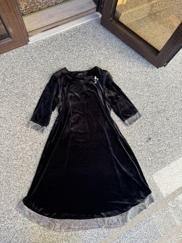 замшевое платье рубашка: Вечернее платье, А-силуэт, Длинная модель, Велюр, С рукавами, 2XL — 6