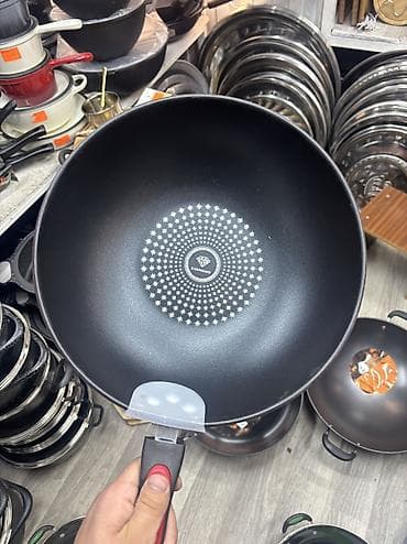 вок сковорода: Вок Цена: 1500 сом - Классическая глубокая сковорода-вок с округлым — 2