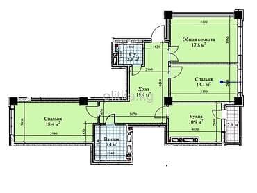 ск чаройт жк гранд виктория: 3 комнаты, 94 м² — 5