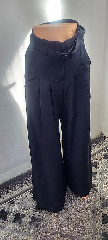 Личные вещи: Свободные женские брюки палаццо. - Посадка на талии, широкий прямой — 1