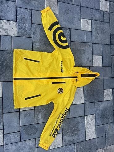 Жёлтая куртка-дождевик для курьеров. Новая - Материал: лёгкая