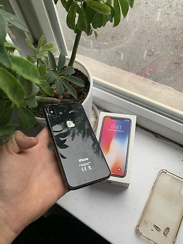 xbox 1: IPhone X, Б/у, 64 ГБ, Черный, Коробка, 100 % — 1