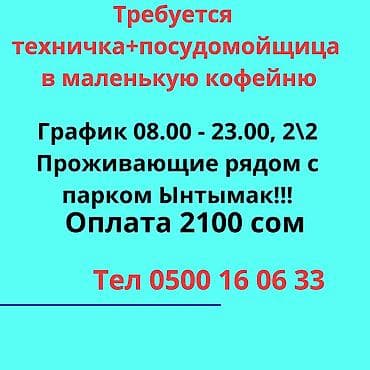 посудомойщица в ночь: Требуется Уборщик, Оплата: Еженедельно — 1