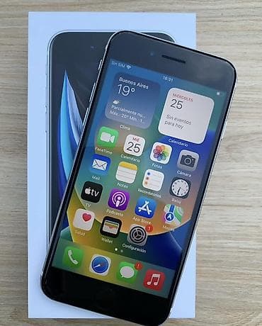 hp hewlett packard: IPhone SE 2020, Б/у, 128 ГБ, Белый, Коробка, 100 % — 2