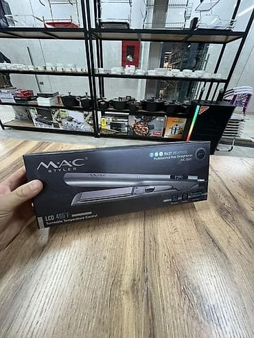 Техника для уборки: Утюжок для волос Стандартный, Керамико-турмалиновое, 210 °С и более — 1