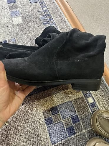 женские сапоги 35 размер: Сапоги, 35, Б/у, цвет - Черный — 2