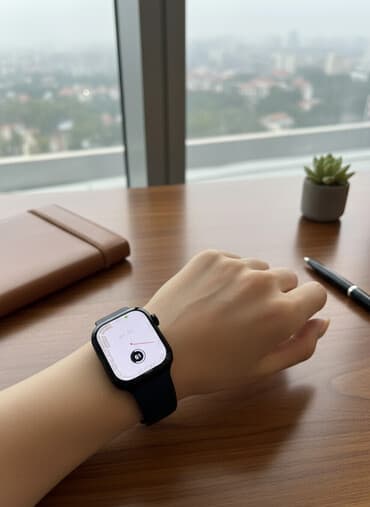 спортивный наушники: Apple Watch Series 10 (GPS), корпус 42 мм, алюминий цвета Midnight с — 1