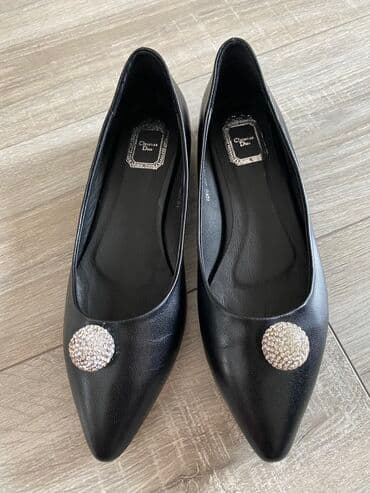 фирменная обувь из италии: Кожаная крутая,модная туфли/балетки — 1