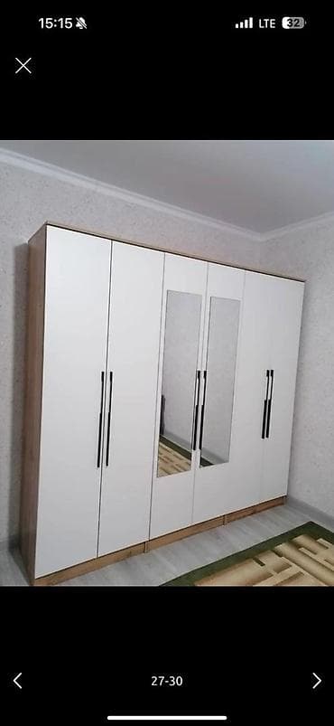 стол с тумбой: Шифоньер, шкаф для одежды, Прямой, ЛДСП — 3