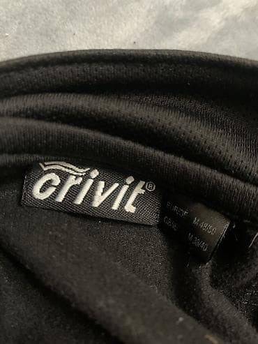 велие: Мужская футболка, M, Crivit, Б/у, цвет - Черный, Бесплатная доставка — 1