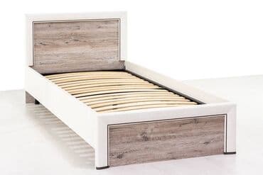 железный кравать: Артикул: 00015263 Оливия Кровать 90, вудлайн кремовый/дуб анкона — 1