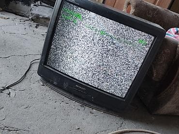 Телевизор кинескопный SHARP, диагональ примерно 21–25". Особенности