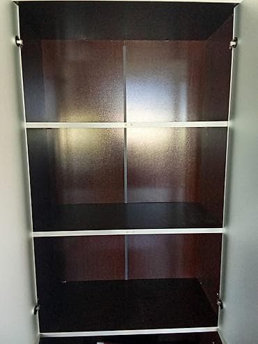 Офис шкафтары: Кеңсе эмереги комплекти, Шкаф, ДСП, түсү - Күрөң — 10