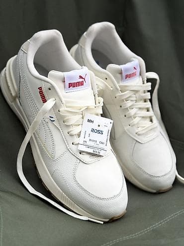 Эркектердин кроссовкасы, 40.5, 41, Puma, Жаңы, түсү - Ак, Акысыз жеткирүү