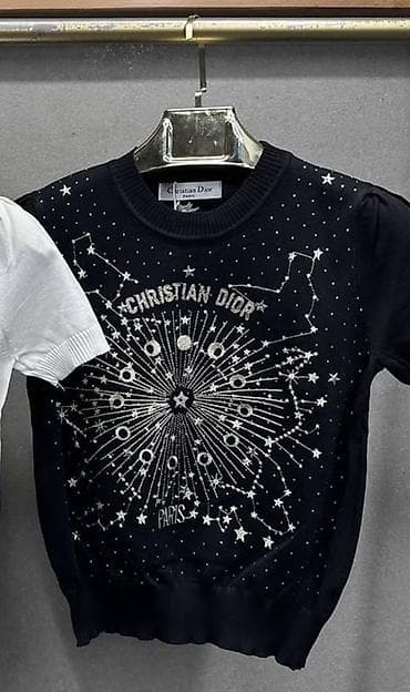 безрукавка диор: Футболка/джемпер с коротким рукавом Christian Dior шерстяная - Цвет — 1