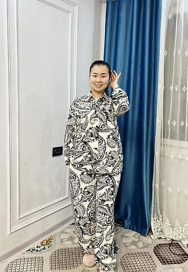 сландо семей: Домашние костюмы из мягкого трикотажа с принтом Описание: - Комплект — 3