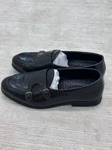 фирменная обувь из италии: Лоферы мужские, размер 39 - Цвет: чёрный, глянцевый - Фактура: под — 3