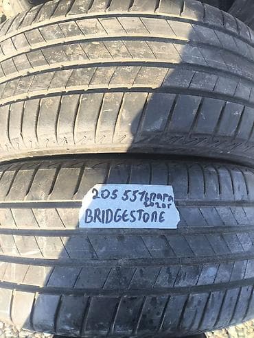 4100 r16: Шины 205 / 55 / R 16, Лето, Б/у, Пара, Легковые, Bridgestone — 1