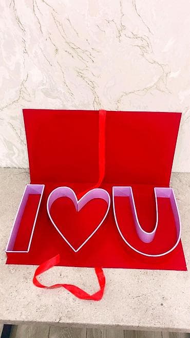 шкатулка китай: Подарочные коробки-наборы для сладостей/цветов с формами букв и — 1