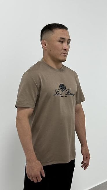 Мужская футболка, M, L, XL, Loro Piana, Новый, цвет - Белый, Самовывоз, Бесплатная доставка, Платная доставка