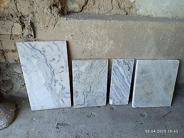 шифер лист: Натуральные Мраморные плитки СССР - Порода: мрамор со светло-серой — 5