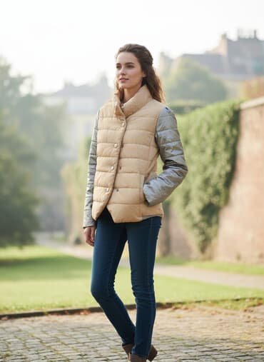 Женская стеганная куртка 44-46 размера, холлофайбер - Основной цвет