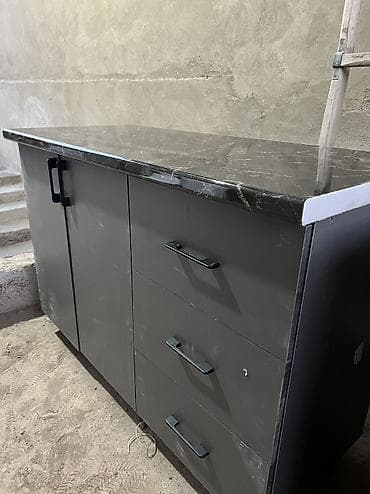 Кухонный гарнитур, Новый, цвет - Серый, ДСП, Бесплатная доставка