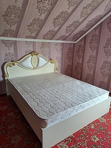 встроенные шкафы купе: Спальный гарнитур, Новый, Двуспальная кровать, Белоруссия, цвет - Бежевый — 5