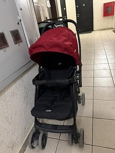 Детские коляски: 1) Прогулочная коляска Joie (черная с бордовым