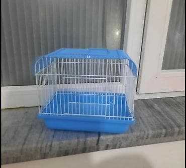 животные для дома: Клетка/переноска для мелких птиц - Компактная прямоугольная клетка с — 1