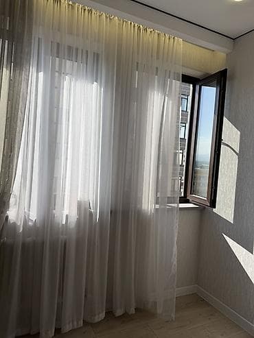 Воздушные белые шторы-вуаль для окна/балконного блока - Материал — 2