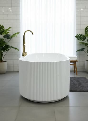смисители: Ванна, Овальная, Материал: Акрил, Размер: 170 x 80 см — 1