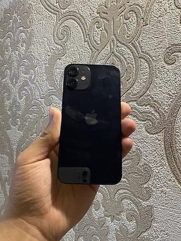 iphone 17: IPhone 12 mini, Б/у, 64 ГБ, Черный, Чехол, Кабель, 88 % — 1