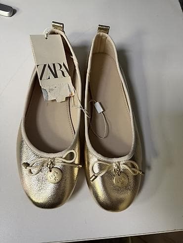 Туфли, 36, Zara, Новый, цвет - Золотой, Самовывоз